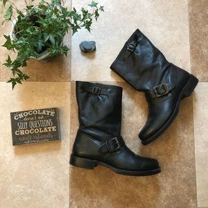 Frye Black Engineer Boot